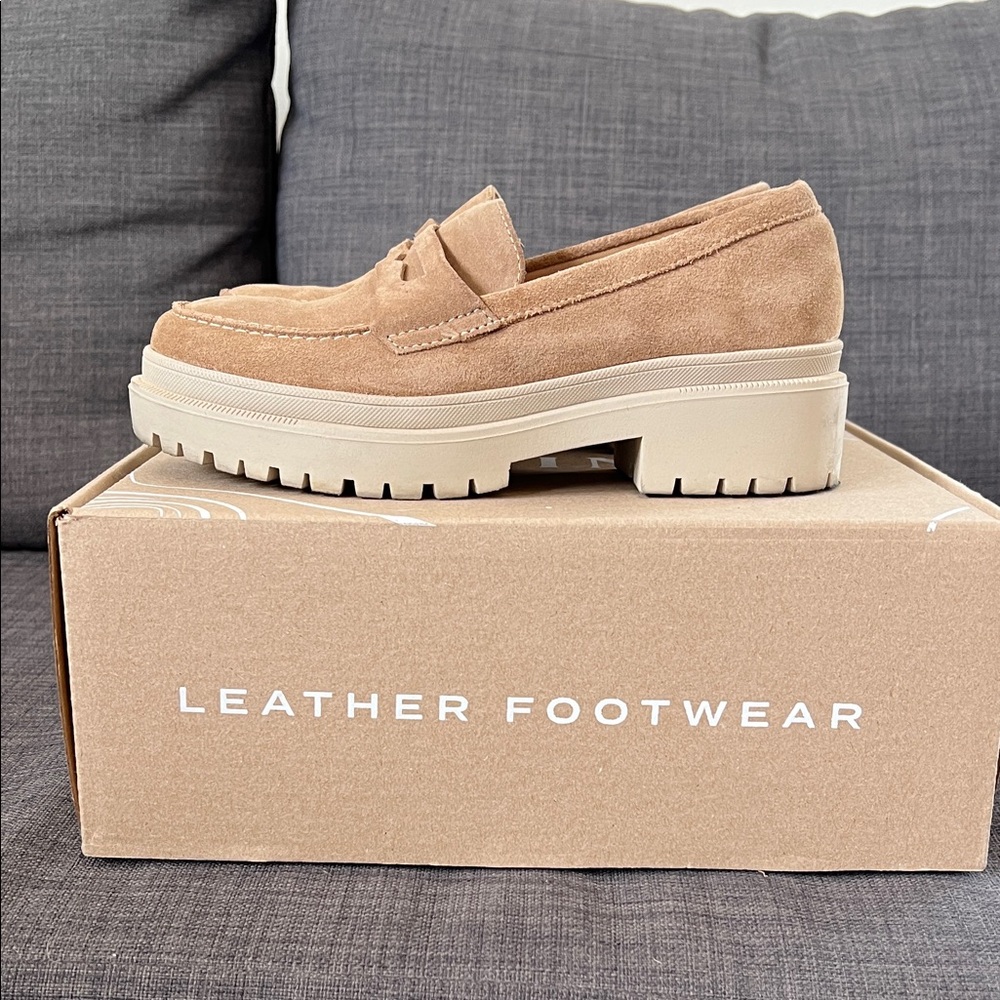 Stylish Tan Leather Loafers for Women
